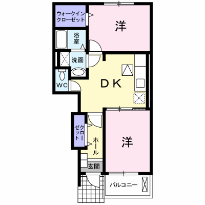 ポンム・ド・テールⅠ 102【管理NO：1-016844901-01020】 ★家具家電は申し込み後に搬入します★ ★2026年11月下旬入居可能★の外観画像