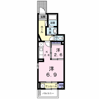 ラフィネ 105【管理NO：1-018359901-01050】 ★家具家電は申し込み後に搬入します★ ★2026年11月上旬入居可能★の外観画像