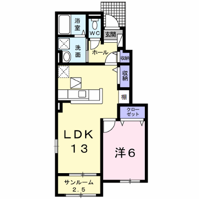 ラフレシールメゾンＡ 105【管理NO：1-022434301-01050】 ★家具家電は申し込み後に搬入します★ ★2026年11月上旬入居可能★の外観画像