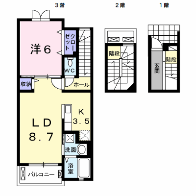 フェアリールゥー 302【管理NO：1-020824901-03020】 ★家具家電は申し込み後に搬入します★ ★2026年11月上旬入居可能★の外観画像