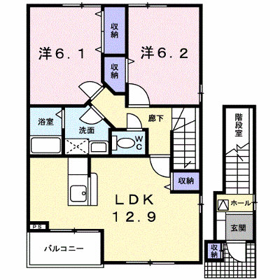 ベルクⅡ 204【管理NO：1-012454902-02040】 ★家具家電は申し込み後に搬入します★ ★2026年11月中旬入居可能★の外観画像