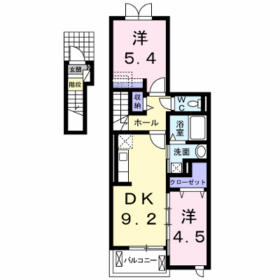チェリーブロッサムⅠ 203【管理NO：1-017725001-02030】 ★家具家電は申し込み後に搬入します★ ★2026年11月上旬入居可能★の外観画像