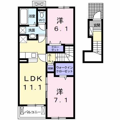 サニーハウスＴＯＹＡＭＡ　Ⅰ 202【管理NO：1-026424101-02020】 ★家具家電は申し込み後に搬入します★ ★2026年11月中旬入居可能★の外観画像