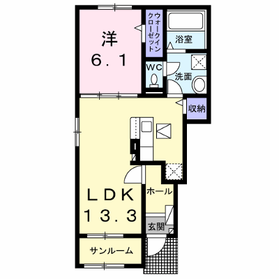 アルモニー　１ 101【管理NO：1-026252801-01010】 ★家具家電は申し込み後に搬入します★ ★2026年11月中旬入居可能★の外観画像