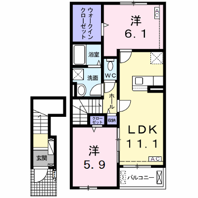 アムールＦ 203【管理NO：1-025252503-02030】 ★家具家電は申し込み後に搬入します★ ★2026年10月下旬入居可能★の外観画像