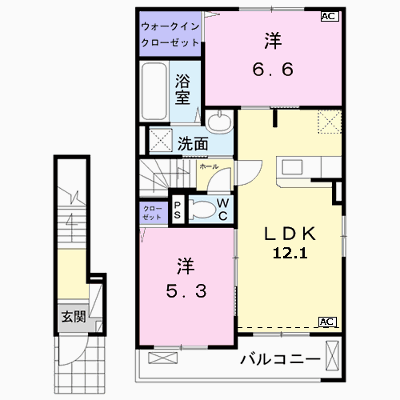 フィーレダンクⅡ 206【管理NO：1-024991502-02050】 ★家具家電は申し込み後に搬入します★ ★2026年11月上旬入居可能★の外観画像