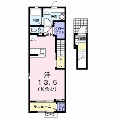 パークサイド白土Ⅱ 203【管理NO：1-027491901-02030】 ★家具家電は申し込み後に搬入します★ ★2026年11月中旬入居可能★の外観画像