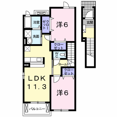 グレイトⅡ 203【管理NO：1-014407001-02030】 ★家具家電は申し込み後に搬入します★ ★2026年11月上旬入居可能★の外観画像
