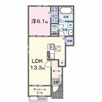 プリムローズ　Ｋ 101【管理NO：1-027215701-01010】 ★家具家電は申し込み後に搬入します★ ★2026年11月上旬入居可能★の外観画像