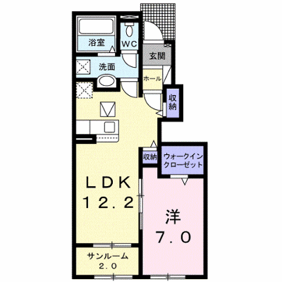 シャン・ド・フルールⅠ 102【管理NO：1-026349201-01020】 ★家具家電は申し込み後に搬入します★ ★2026年11月中旬入居可能★の外観画像