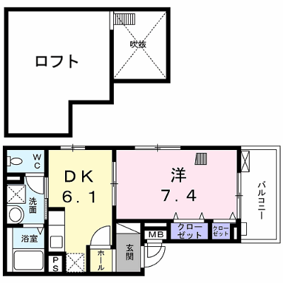 フィアクローバー 202【管理NO：1-023042201-02020】 ★家具家電は申し込み後に搬入します★ ★2026年11月中旬入居可能★の外観画像