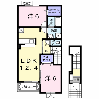 フェリア香呂Ｂ 201【管理NO：1-015658102-02010】 ★家具家電は申し込み後に搬入します★ ★2026年12月中旬入居可能★の外観画像