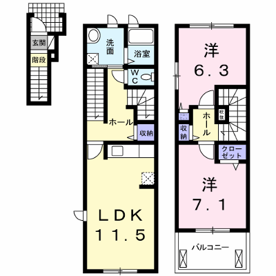グランシエル・コウⅢ 210【管理NO：1-016605701-02080】 ★家具家電は申し込み後に搬入します★ ★2026年11月上旬入居可能★の外観画像