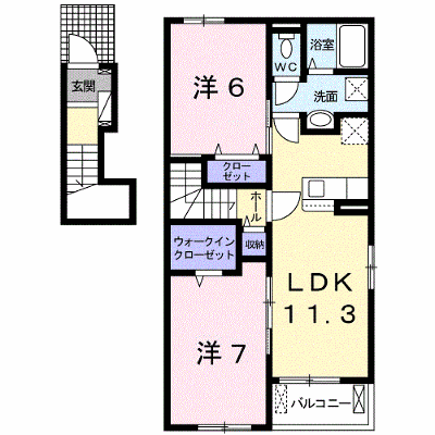 フィルドゥＷＡＫＩＴＡ 201【管理NO：1-025702901-02010】 ★家具家電は申し込み後に搬入します★ ★2026年11月中旬入居可能★の外観画像