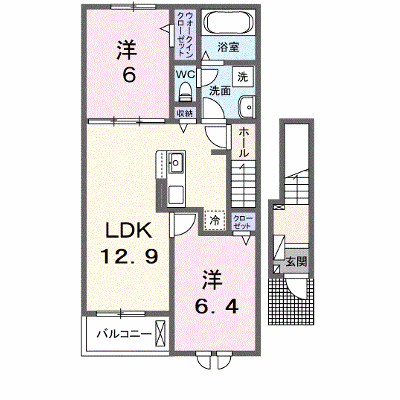 サザンクロスＡ 202【管理NO：1-026744401-02020】 ★家具家電は申し込み後に搬入します★ ★2026年10月中旬入居可能★の外観画像