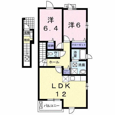 コスモス 201【管理NO：1-015247301-02010】 ★家具家電は申し込み後に搬入します★ ★2026年10月中旬入居可能★の外観画像