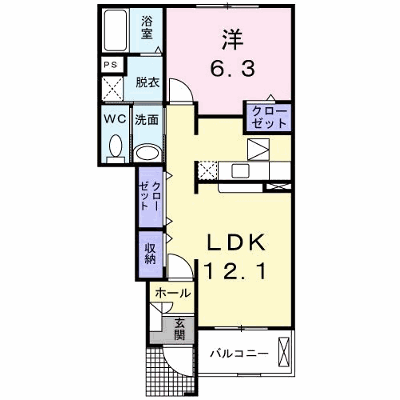 ペイコリーヌＡ 102【管理NO：1-014465801-01020】 ★家具家電は申し込み後に搬入します★ ★2026年10月中旬入居可能★の外観画像