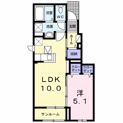 ニシキレーベンⅠ 103【管理NO：1-025147901-01030】 ★家具家電は申し込み後に搬入します★ ★2026年11月上旬入居可能★の外観画像