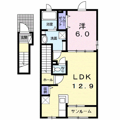 クオーレⅠ 201【管理NO：1-024987501-02010】 ★家具家電は申し込み後に搬入します★ ★2026年11月中旬入居可能★の外観画像