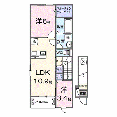グランシャリオ 201【管理NO：1-028780601-02010】 ★家具家電は申し込み後に搬入します★ ★2026年11月中旬入居可能★の外観画像
