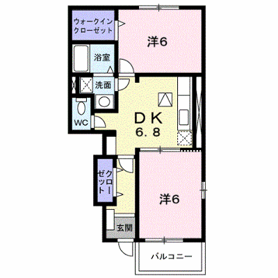 エレガントＢ 103【管理NO：1-015134702-01030】 ★家具家電は申し込み後に搬入します★ ★2026年10月中旬入居可能★の外観画像
