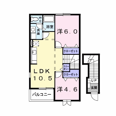 クレストール・ローゼ 201【管理NO：1-010460401-02010】 ★家具家電は申し込み後に搬入します★ ★2026年10月下旬入居可能★の外観画像