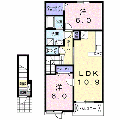 ＮＩＳＨＩＫＩ　８１３ 202【管理NO：1-024486701-02020】 ★家具家電は申し込み後に搬入します★ ★2026年11月中旬入居可能★の外観画像