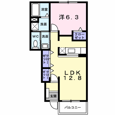 エスペランサＡ 102【管理NO：1-014080302-01020】 ★家具家電は申し込み後に搬入します★ ★2026年11月上旬入居可能★の外観画像