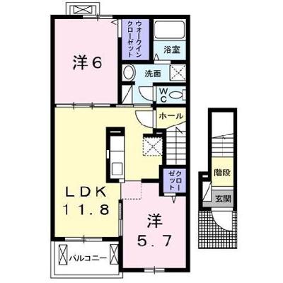 クラール　Ⅴ 202【管理NO：1-021965401-02020】 ★家具家電は申し込み後に搬入します★ ★2026年11月上旬入居可能★の外観画像