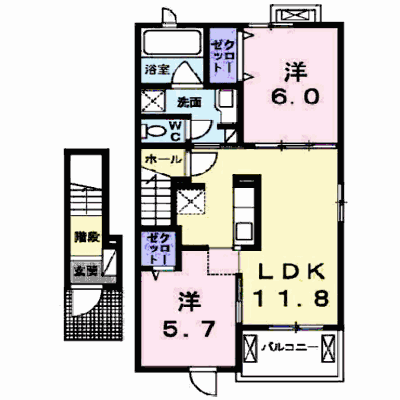 ビッグサイドＡ 205【管理NO：1-021511901-02040】 ★家具家電は申し込み後に搬入します★の外観画像
