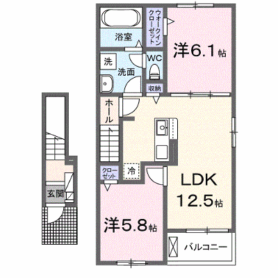 グランメゾンＢＯＮ 204【管理NO：1-028790301-02040】 ★家具家電は申し込み後に搬入します★ ★2027年03月上旬入居可能★の外観画像