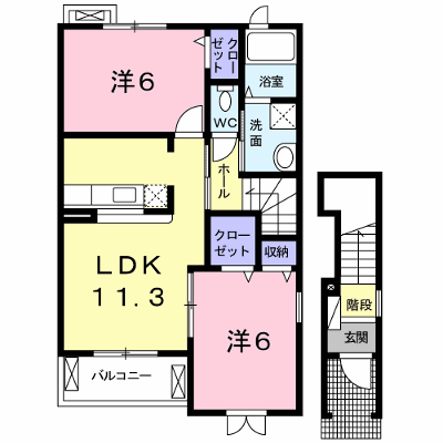 ウエストヒルズＡ 203【管理NO：1-015500401-02030】 ★家具家電は申し込み後に搬入します★の外観画像