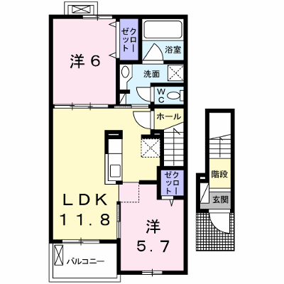 インプレス・ヴィラ 202【管理NO：1-021156101-02020】 ★家具家電は申し込み後に搬入します★ ★2026年11月中旬入居可能★の外観画像