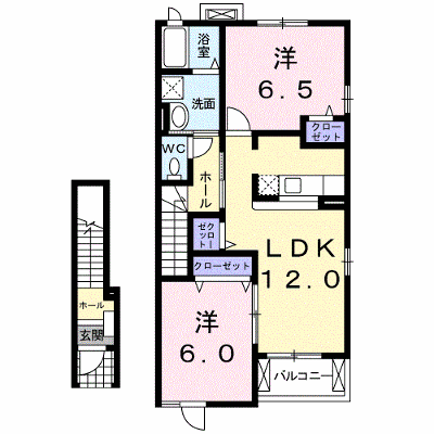 ストロベリーフィールズ 206【管理NO：1-014454501-02060】 ★家具家電は申し込み後に搬入します★ ★2026年11月中旬入居可能★の外観画像