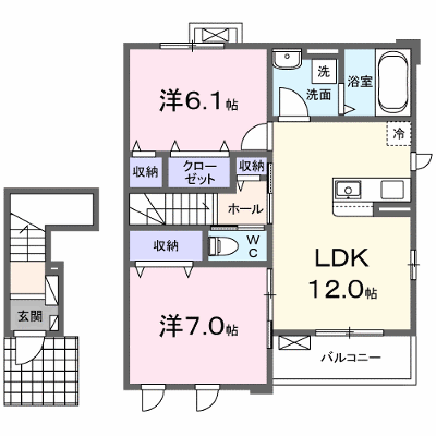 ミーサ 203【管理NO：1-027257601-02030】 ★家具家電は申し込み後に搬入します★ ★2026年11月中旬入居可能★の外観画像