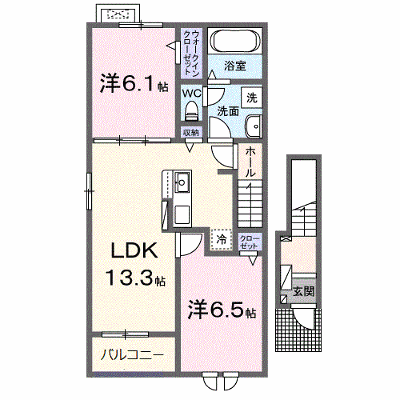 ラルース　Ａ 201【管理NO：1-027337601-02010】 ★家具家電は申し込み後に搬入します★ ★2026年12月上旬入居可能★の外観画像
