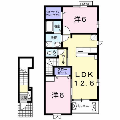 リノ・ガーデン　レア 205【管理NO：1-022694902-02040】 ★家具家電は申し込み後に搬入します★ ★2026年10月中旬入居可能★の外観画像