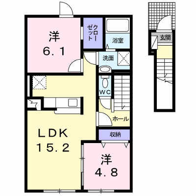 ミニョン・アンジュⅢ 202【管理NO：1-018516301-02020】 ★家具家電は申し込み後に搬入します★ ★2026年12月中旬入居可能★の外観画像