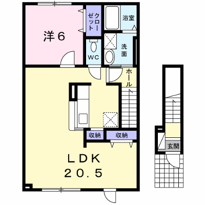 グランソレイユ 201【管理NO：1-018383201-02010】 ★家具家電は申し込み後に搬入します★ ★2026年11月中旬入居可能★の外観画像