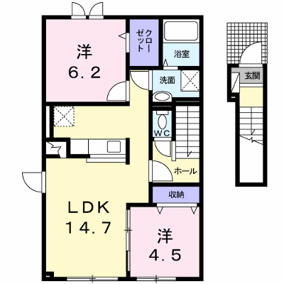 ティアモ 204【管理NO：1-018207402-02040】 ★家具家電は申し込み後に搬入します★ ★2026年11月中旬入居可能★の外観画像