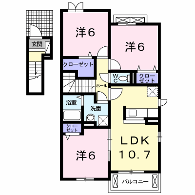 クレメント参番館 201【管理NO：1-015455301-02010】 ★家具家電は申し込み後に搬入します★ ★2026年11月中旬入居可能★の外観画像
