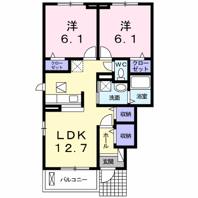 エスポワール　Ｃ 101【管理NO：1-017182203-01010】 ★家具家電は申し込み後に搬入します★ ★2026年11月中旬入居可能★の外観画像