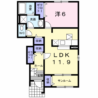 フリッシュⅥ 103【管理NO：1-014166801-01030】 ★家具家電は申し込み後に搬入します★ ★2026年10月下旬入居可能★の外観画像