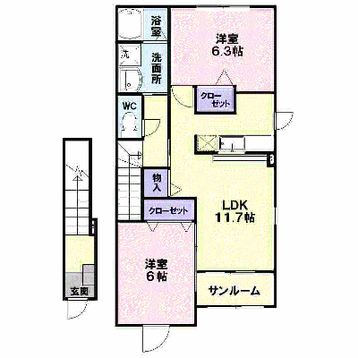 セレーノ尾花沢Ⅱ 203【管理NO：1-015275401-02030】 ★家具家電は申し込み後に搬入します★ ★2026年10月中旬入居可能★の外観画像
