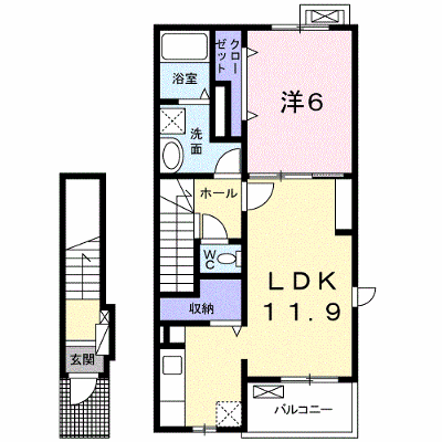 パルタージュ 202【管理NO：1-021903501-02020】 ★家具家電は申し込み後に搬入します★ ★2026年11月上旬入居可能★の外観画像