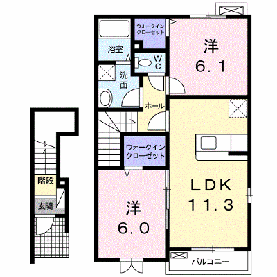 パレ　シャルマンⅡ 205【管理NO：1-017547502-02040】 ★家具家電は申し込み後に搬入します★ ★2026年11月下旬入居可能★の外観画像
