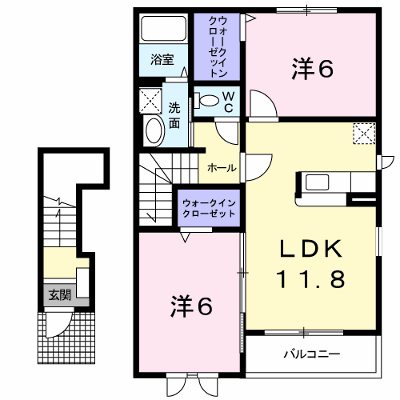 キングダムＢ 205【管理NO：1-014548602-02040】 ★家具家電は申し込み後に搬入します★ ★2026年12月上旬入居可能★の外観画像
