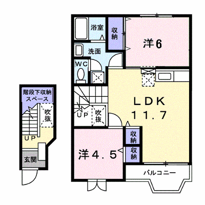 サルドセジュールＡ 202【管理NO：1-007271101-02020】 ★家具家電は申し込み後に搬入します★の外観画像
