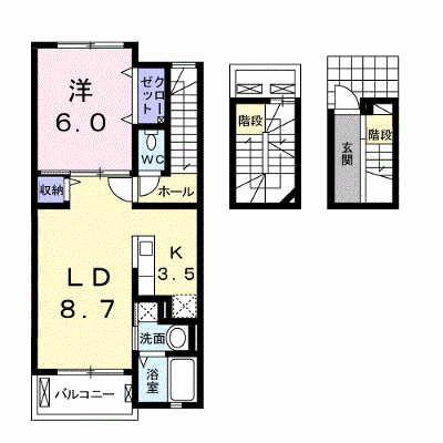 サラスバティ　Ｃ 302【管理NO：1-019890603-03020】 ★家具家電は申し込み後に搬入します★ ★2026年11月中旬入居可能★の外観画像