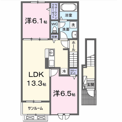 本三里塚アパートＢ 202【管理NO：1-028689702-02020】 ★家具家電は申し込み後に搬入します★ ★2027年03月上旬入居可能★の外観画像